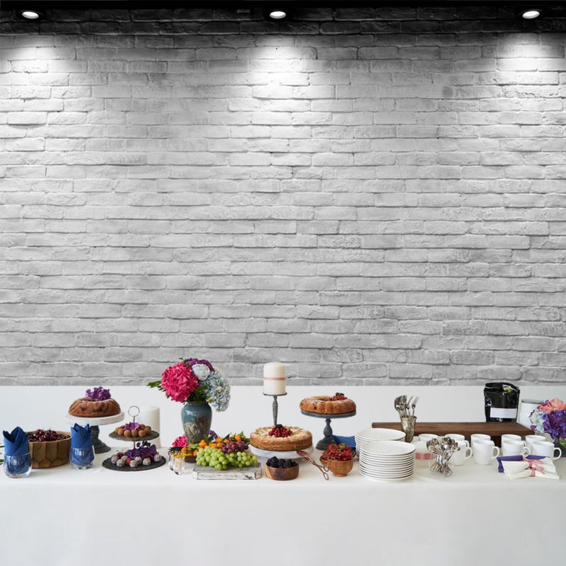 Baocicco Vinyl 12x10ft Backdrop Photography Background White Brick Wall Computer-Print Seamless Photo Background Children Baby Adults Portraits Photo Studio Props - Image 4